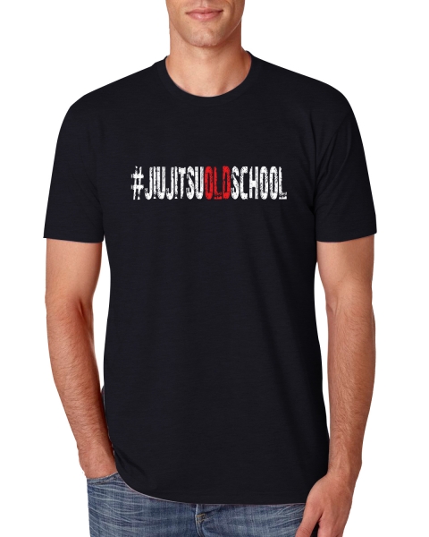 Camiseta #jiujitsuoldschool Preta
